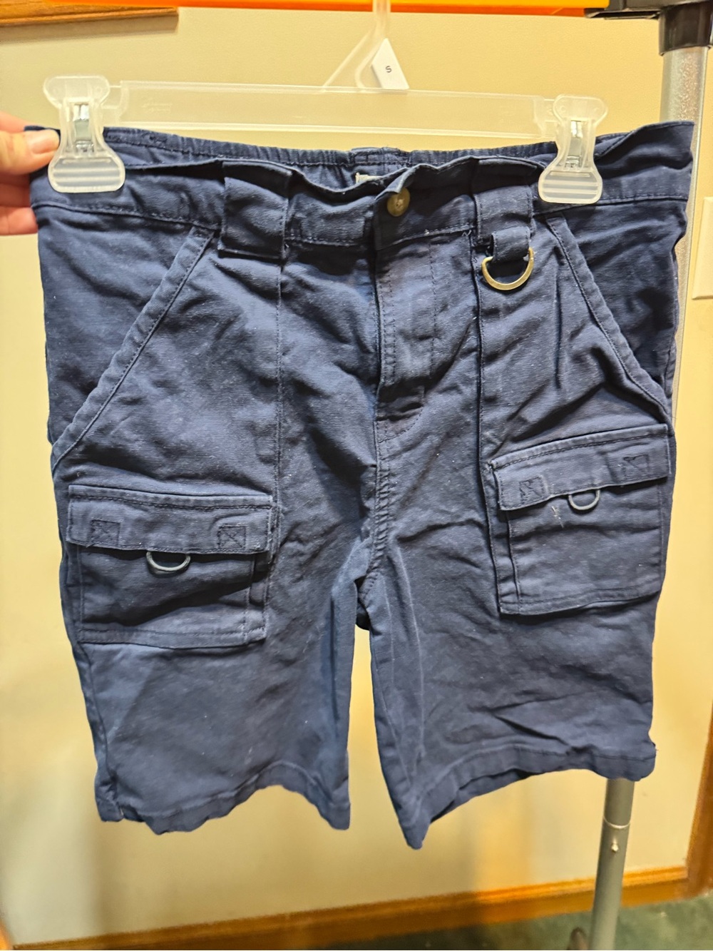 Classic Men's Navy Cargo Shorts with Utility Rings
